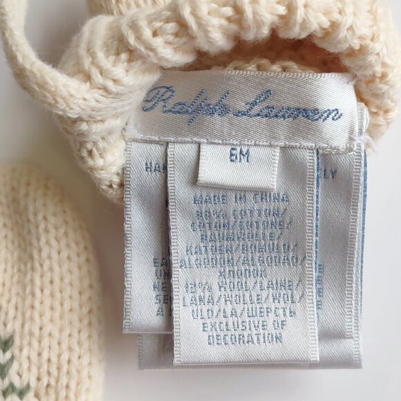 NWT Cashmere Baby Mittens & Vintage Ralph Lauren Wool Mittens 6-12 Months - Picture 11 of 12